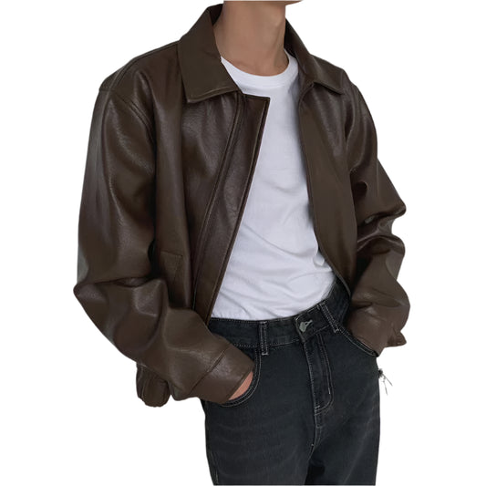 Classic Brown Leather Jacket