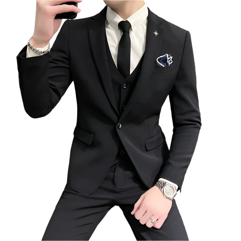 Elegant Tailored Black Suit Ensemble